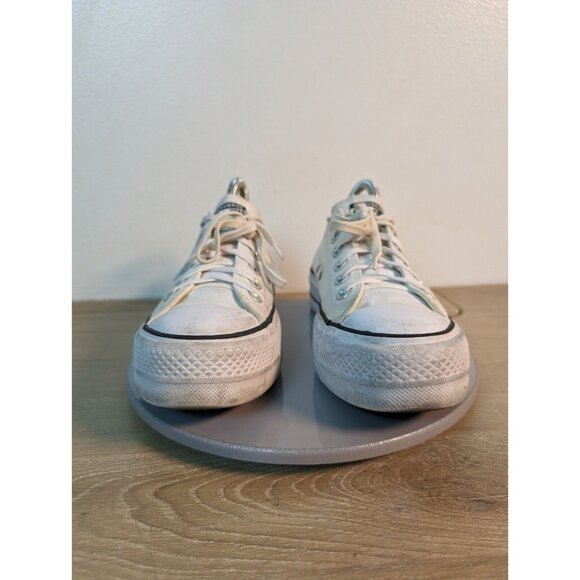 Converse Chuck Taylor AS Lift Low Top Shoe Sneaker Womens Size 8 White 560251C - Picture 2 of 10